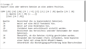 CMD-Befehl COPY