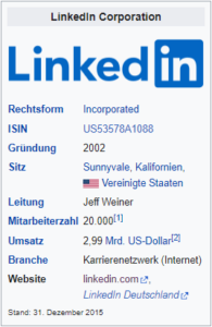 Wikipedia LinkedIn